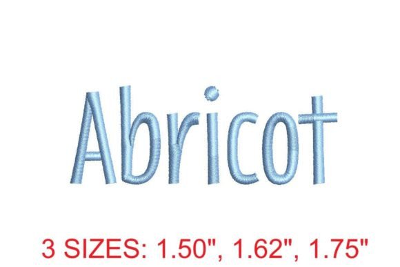 Abricot Embroidery Font