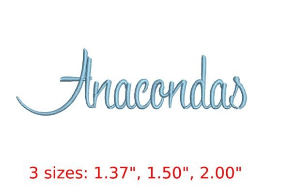 Anacondas Embroidery Font