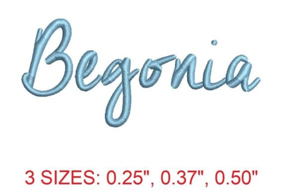 Begonia Embroidery Font: Soft, Sweet & Stitch-Ready