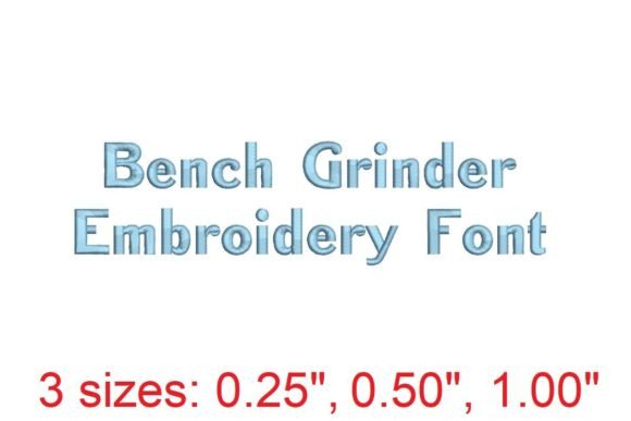 Bench Grinder Embroidery Font