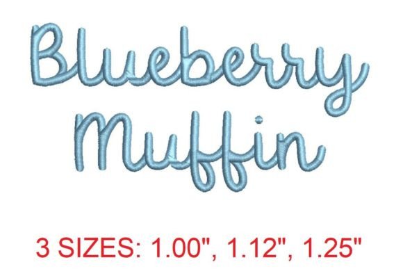 Blueberry Muffin Embroidery Font