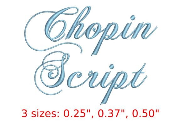 Chopin Script Embroidery Font