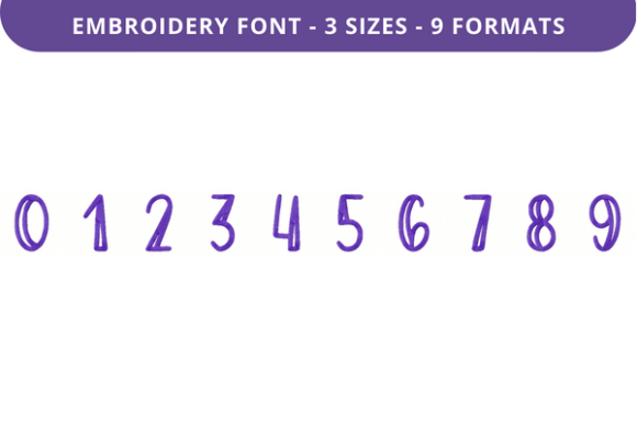Ease My Mind Font 0 to 9