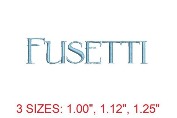 Fusetti Embroidery Font