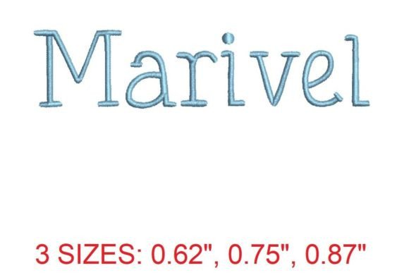 Marivel Embroidery Font