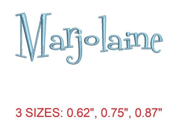 Marjolaine Embroidery Font