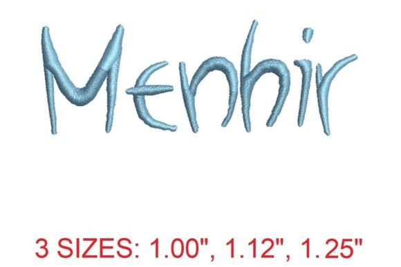 Menhir Embroidery Font