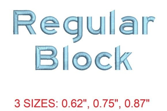 Regular Block Embroidery Font