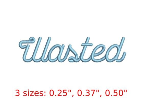 Wasted Embroidery Font
